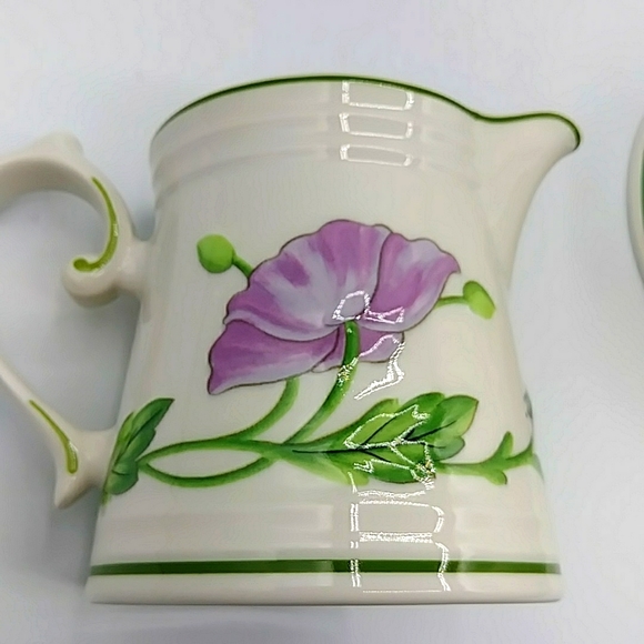 🍑HP! Creamer & Sugar Villeroy & Boch. "Amapola" Made in W. Germany. Vintage - Picture 7 of 8
